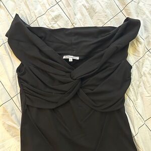 Reformation Black Off-Shoulder Dress